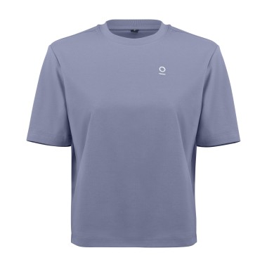 Sorona Boxy Purple Logo Tee (Off-White) ♀